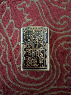 Petrol Lighter used with Ancient Egypt collectible design