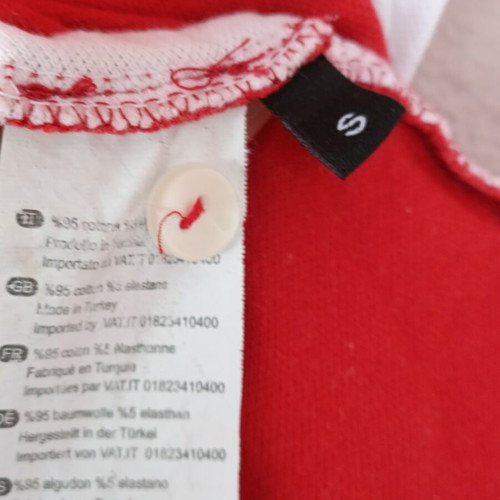 Antonio Carraro men's polo shirt, red and white, S-M-L