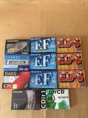 Blank cassettes new, pack of 15