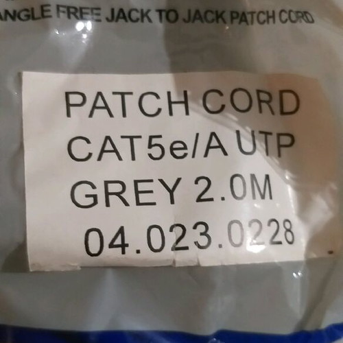 Patch Cord 2 meters grey CAT5e/A UTP new