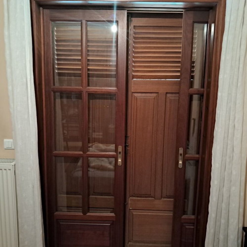 Wooden frames used, doors, windows, shutters