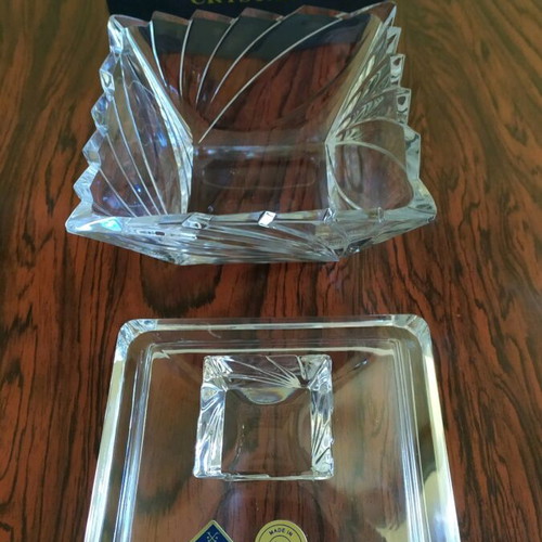 Bohemia Crystal fountain bowl new