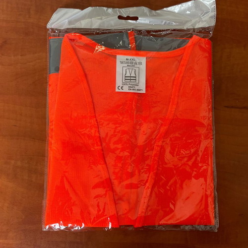 Safety vest with reflective strips new, orange
