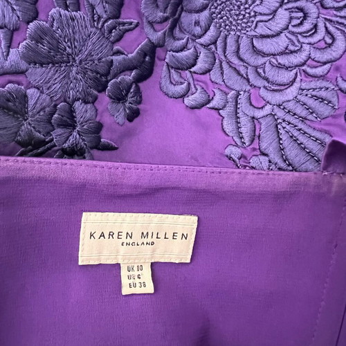 Karen Millen dress like new with exquisite brocade design, purple