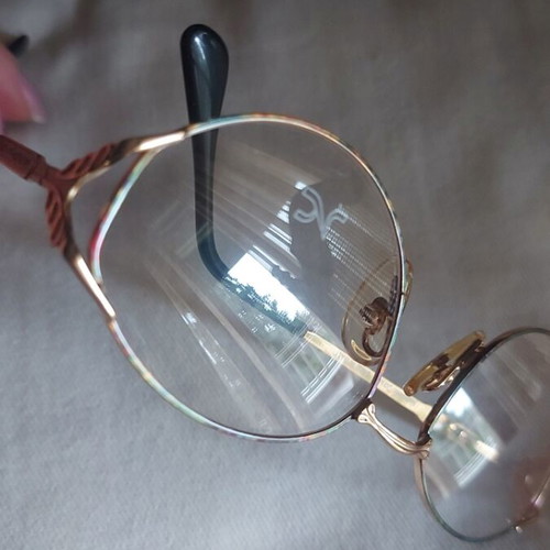 Vintage Nazareno Corsini metal eyeglass frame like new, multicolor
