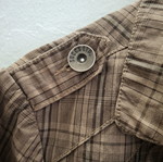 Vintage Khaki Tartan Military Jacket like new