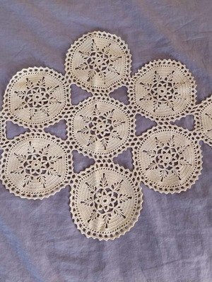 Crochet square like new, handmade crochet from the 70s and 80s