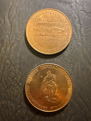 Hamburg commemorative medals set, new