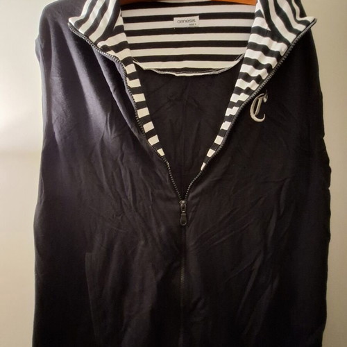 Genesis sleeveless cardigan, blue cotton
