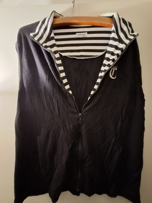 Genesis sleeveless cardigan, blue cotton
