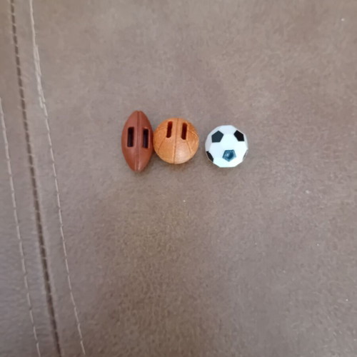 Playmobil football ball, rugby ball and basketball ball like new