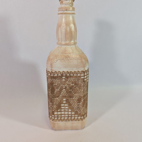 Decorative bottle handmade 25cm used