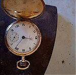  Αμερικανικό ρολόι τσέπης από χρυσό Κ14, παλιό vintage's, δουλεύει.