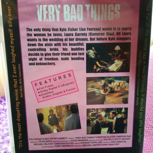 Very Bad Things DVD like new, comedy adventure