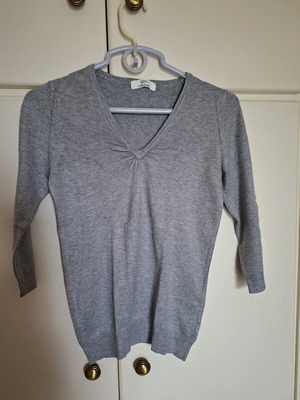Women's blouse like new, 3/4 sleeve, gray, size S