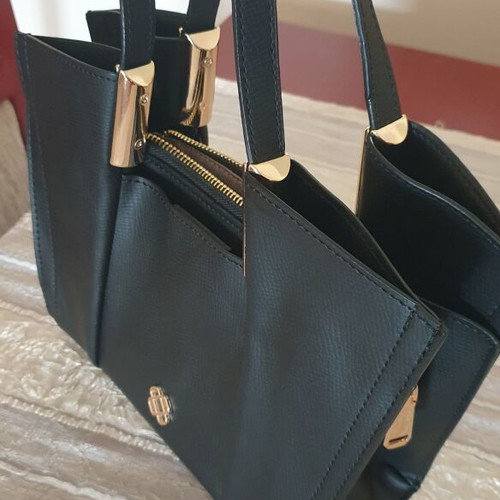 DGN Handbag new, black with 3 compartments