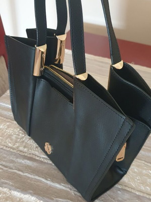 DGN Handbag new, black with 3 compartments