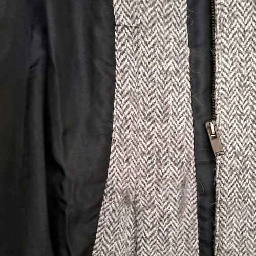 Zara Basic Herringbone Military Wool Blend Coat like new, size L
