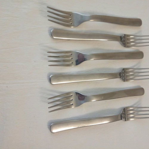 Inox cutlery set new, 6 forks, 6 spoons, 6 knives