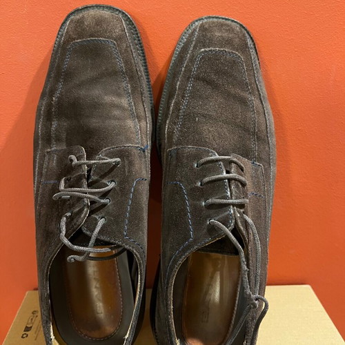 GANT suede shoes used, brown with blue stitching, size 42