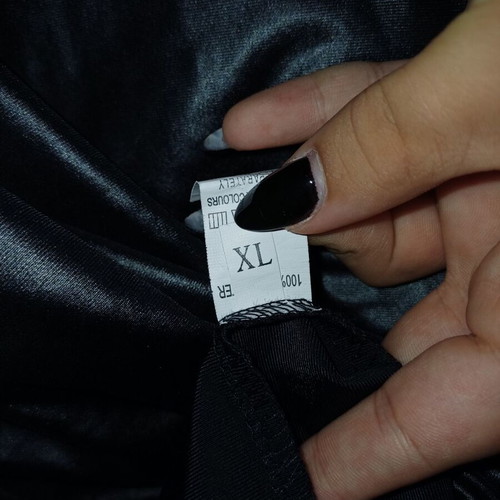 Leather dress sleeveless black XL new faux leather
