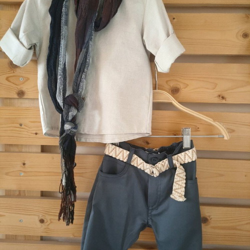 Baptism set for boy with scarf new La Christine