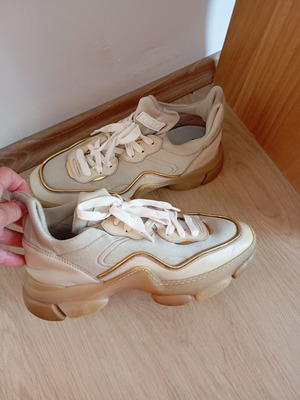 Furla sneakers size 39 like new, beige athletic shoes