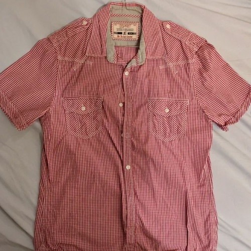 Esprit sleeveless shirt size Large like new, red and white
