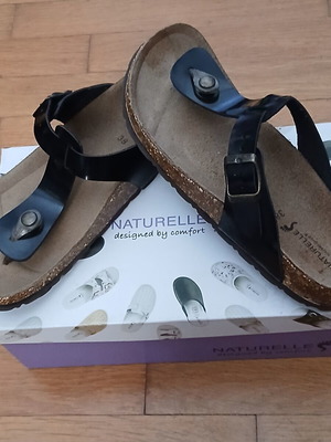 Naturelle Comfort women's sandals with cork anatomical sole size 38 used, black