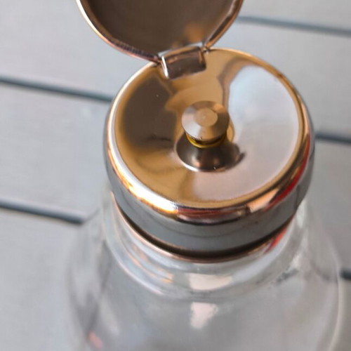 Glass liquid container with pump dispenser new
