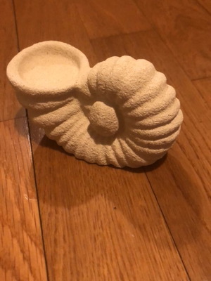 Decorative handmade candle holder seashell Skopelos like new