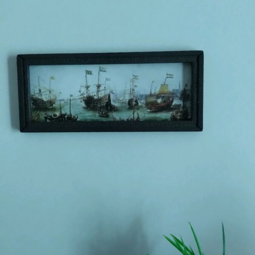 Dollhouse living room like new, pack of 6 miniature pieces