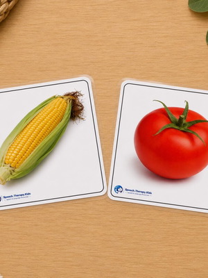 Vegetable flashcards set like new, 17 cards