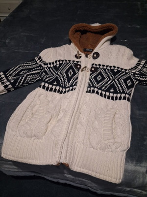 Lee Ecosse men's cardigan sweater, size L, white