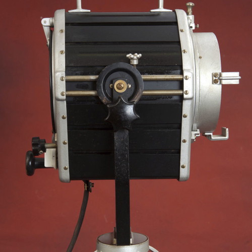 Theater cinema projector 1968 with wooden handle and stand