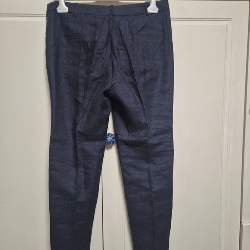 Zara blue linen pants size 38 like new