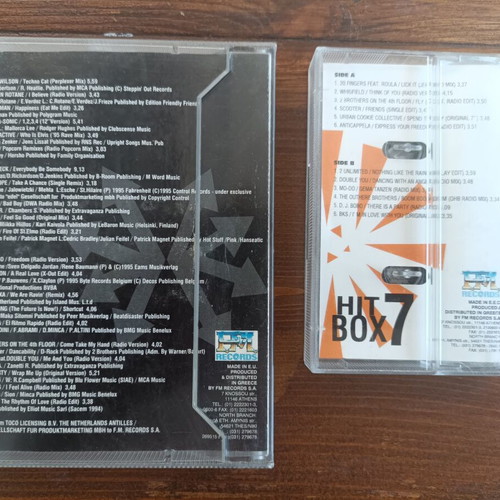 Hit Box 7 and Hit Box 9 cassette tapes used, 90s dance hits