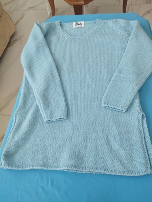 Paola Classic long knitted tunic turquoise size XL like new