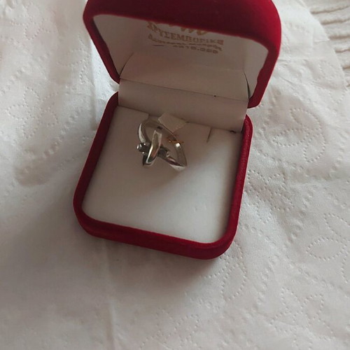 Silver ring used, discreet and beautiful No 7