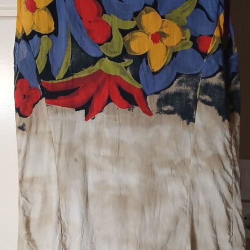 Miracle by Polychronis vintage women's co-ord set with floral and striped pattern