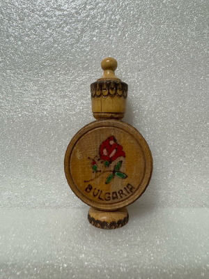 Vintage ξύλινο μπουκαλάκι αρώματος Bulgaria μεταχειρισμένο