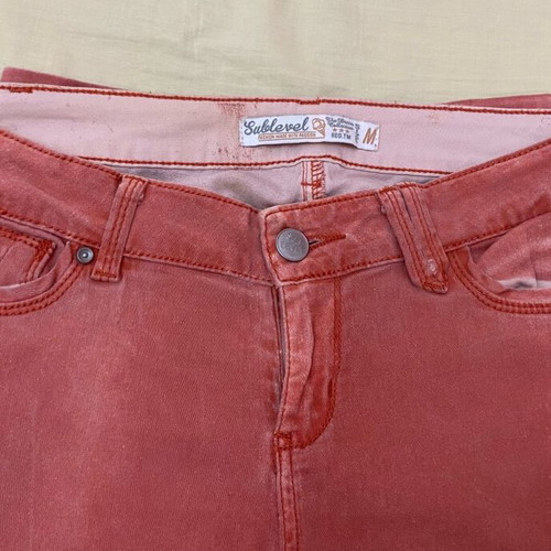 Sublevel slim jeans in rotten apple shade, size M, new