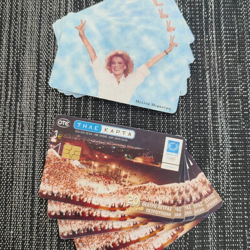 Melina Mercouri collectible phone cards like new, pack of 10