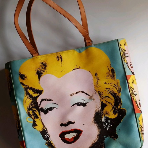 Andy Warhol bag used, hand-held, collectible Philip Treacy London