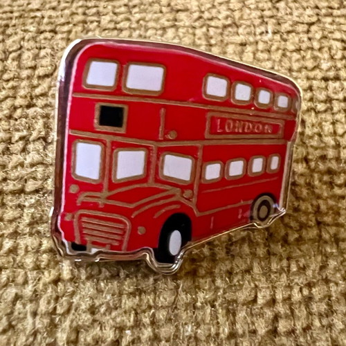 Burberry London Husky Dog and London Bus Pin Brooch like new
