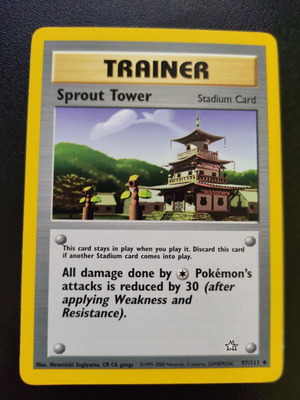Trainer Sprout Tower 97/111 used card Neo Genesis 2002