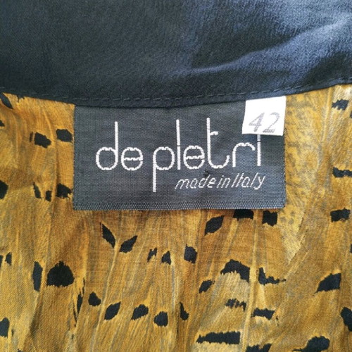 Vintage De Pletri dress 100% silk, size L, like new, brown