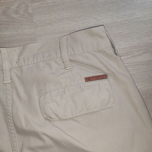 Harley-Davidson vintage canvas cargo shorts beige khaki, like new