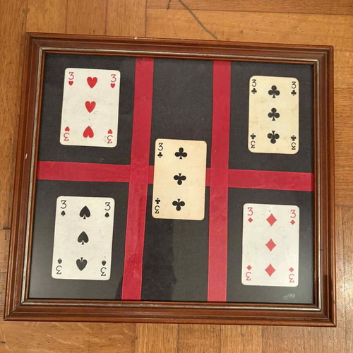 Playing card used with printing error and collectible value