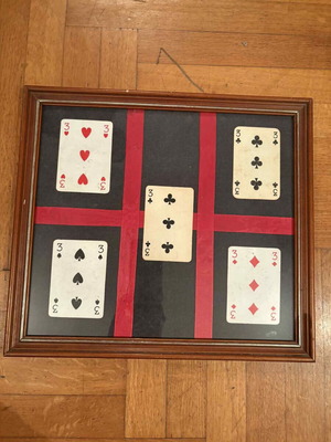 Playing card used with printing error and collectible value